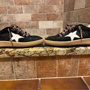 Golden Goose Black and White Athletic Shoes